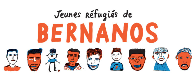 Illustration représentant les réfugiés de Bernanos