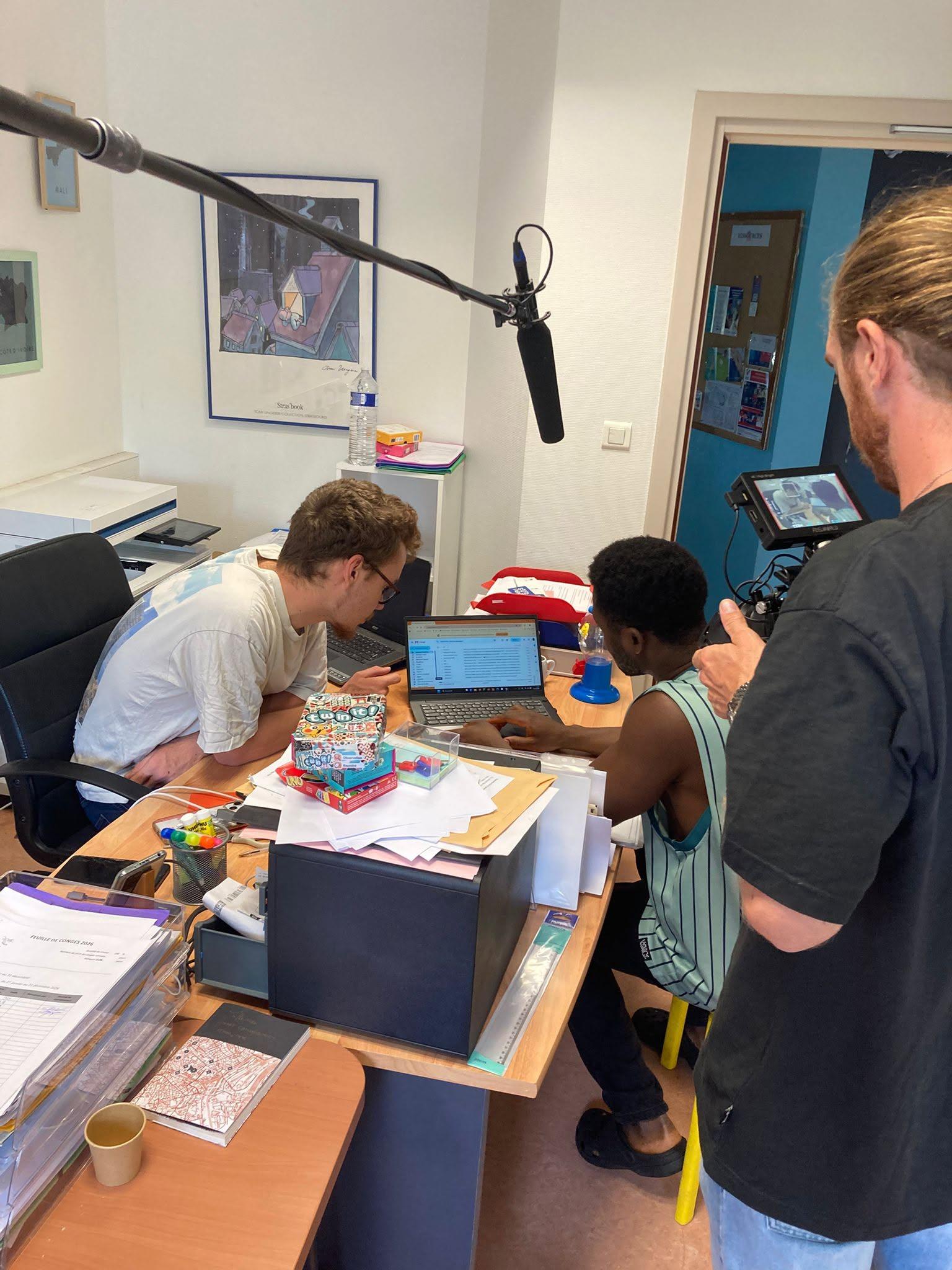Tournage du documentaire au Centre Bernanos