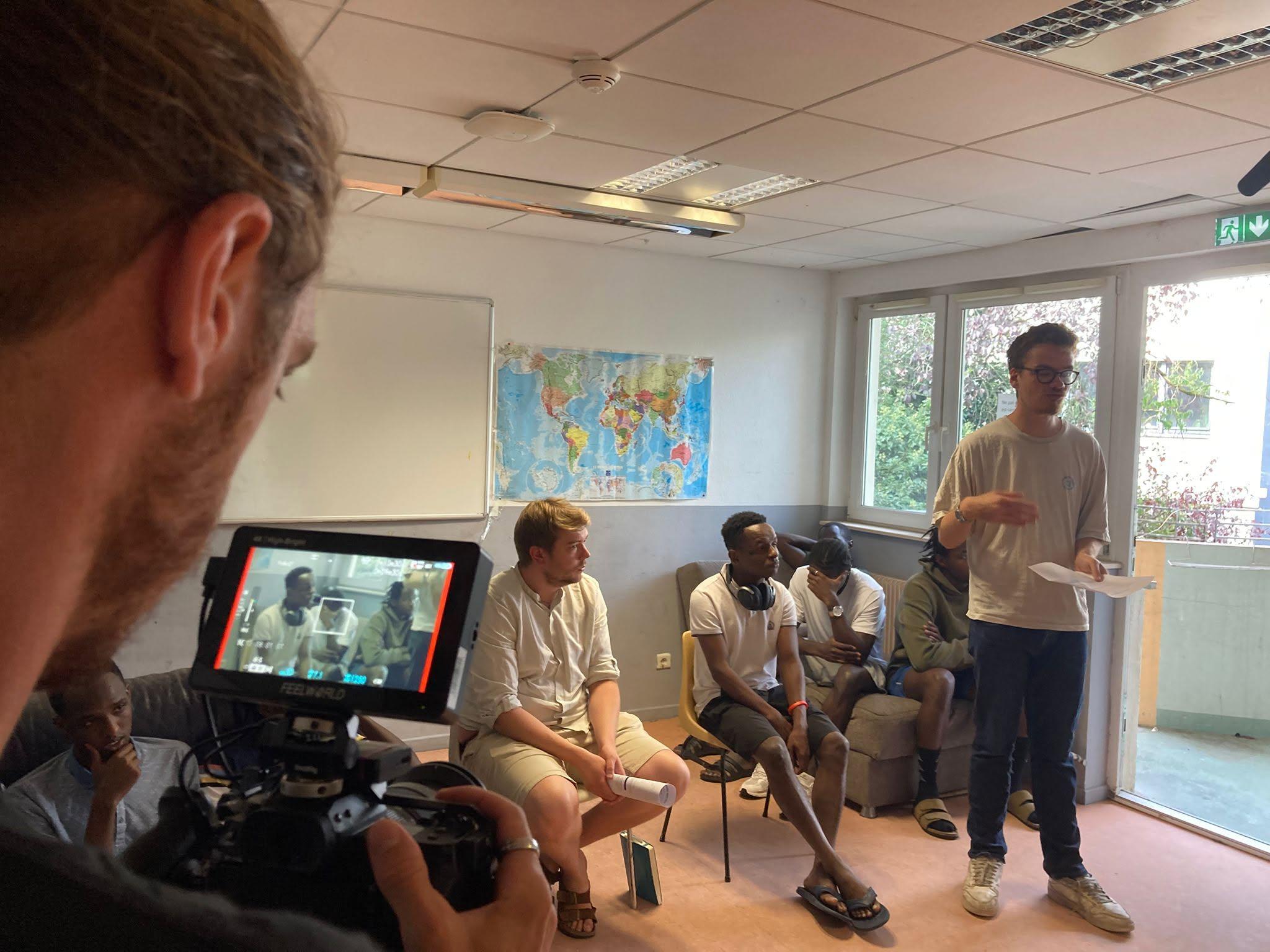 Tournage du documentaire au Centre Bernanos